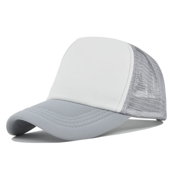 Unisex Mesh Trucker Hat for Men Big Head High Crown Baseball Cap Casual Sports Hat Travel Outdoor Grey by Hontri
