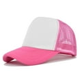 thumbnail image 1 of Unisex Mesh Trucker Hat for Men Big Head High Crown Baseball Cap Casual Sports Hat Travel Outdoor Hot Pink by Hontri, 1 of 4