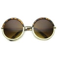 thumbnail image 1 of Unisex Metal Round Sunglasses UV400 Gradient Lens Model 9895 Retro Style, 1 of 3