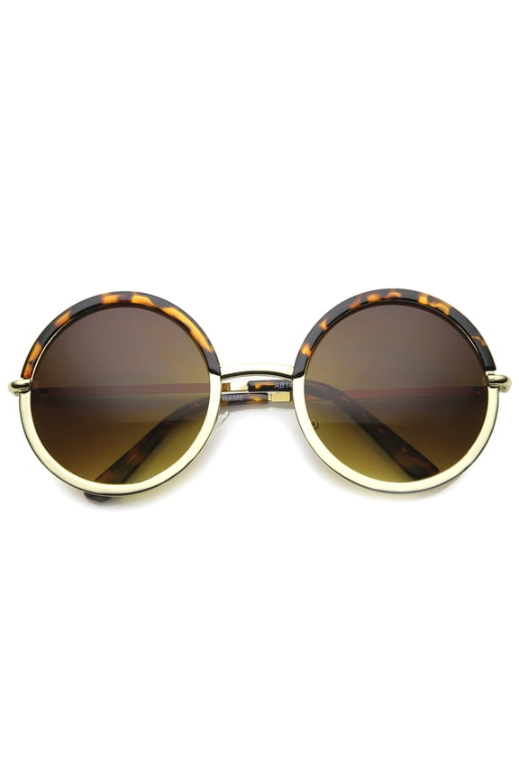 Unisex Metal Round Sunglasses UV400 Gradient Lens Model 9895 Retro Style