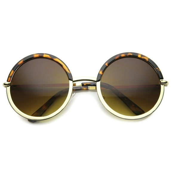Unisex Metal Round Sunglasses UV400 Gradient Lens Model 9895 Retro Style
