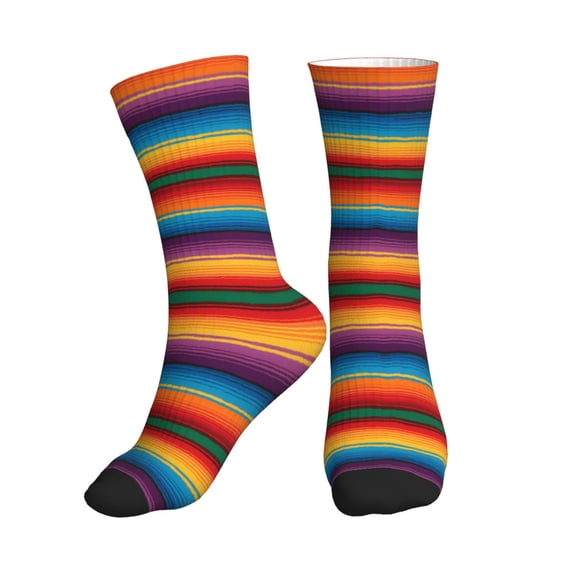 Unisex Mexican Sarape Pattern Novelty Ankle Socks Colorful ComfortSoft Lightweight Sports Athletic Socks