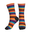 thumbnail image 1 of Unisex Mexican Sarape Pattern Novelty Ankle Socks Colorful ComfortSoft Lightweight Sports Athletic Socks, 1 of 7