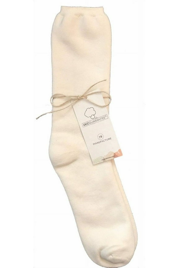 Unisex Mid Calf Socks 100% Pure Organic Cotton Pure Soft Comfortable Eco-friendly Small 37/39