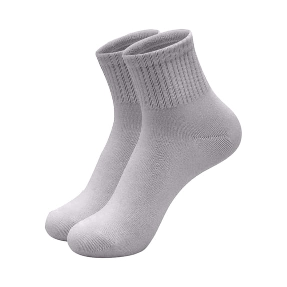 Unisex Mid Calf Socks Lightweight Breathable Plain Socks Stretchy Comfort Crew Socks for Daily Wear