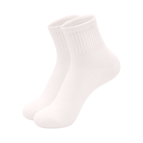 Unisex Mid Calf Socks Lightweight Breathable Plain Socks Stretchy Comfort Crew Socks for Daily Wear