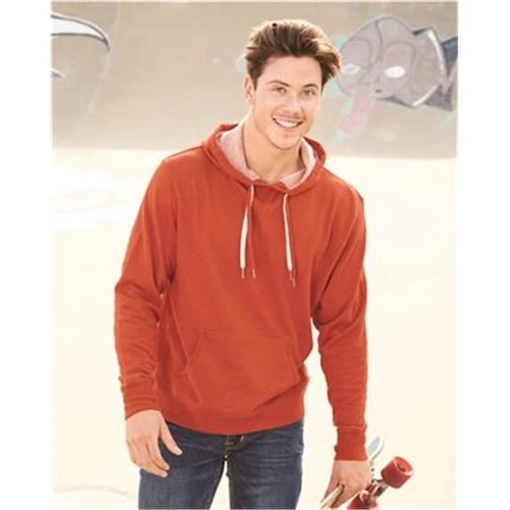 Unisex Midweight French Terry Hooded Sweatshirt, Golden Wheat Heather - Small