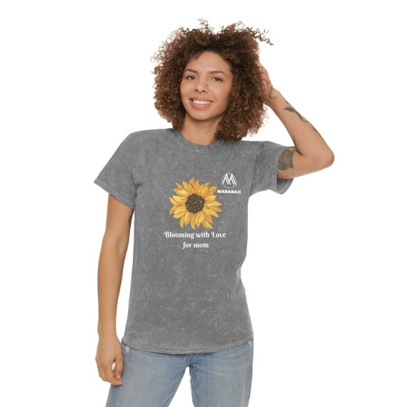 Unisex, Mineral wash, T-Shirt, Vintage, Fashion, Clothing, sunflower.