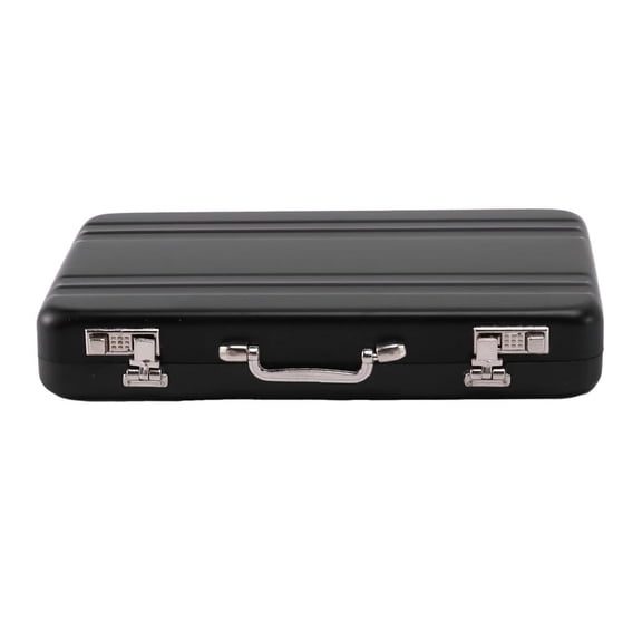 Unisex Mini Aluminum Password Briefcase, Black