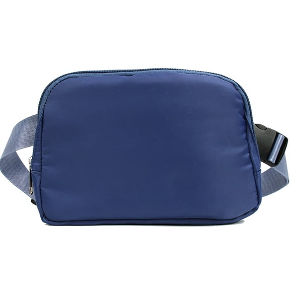 Unisex Mini Belt Bag With Adjustable Strap Small Waist Pouch For Workout Running Traveling Hiking - Navy Blue