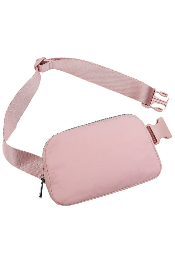 Unisex Mini Belt Bag with Adjustable Strap, Crossbody Fanny Pack for Traveling (Pink)