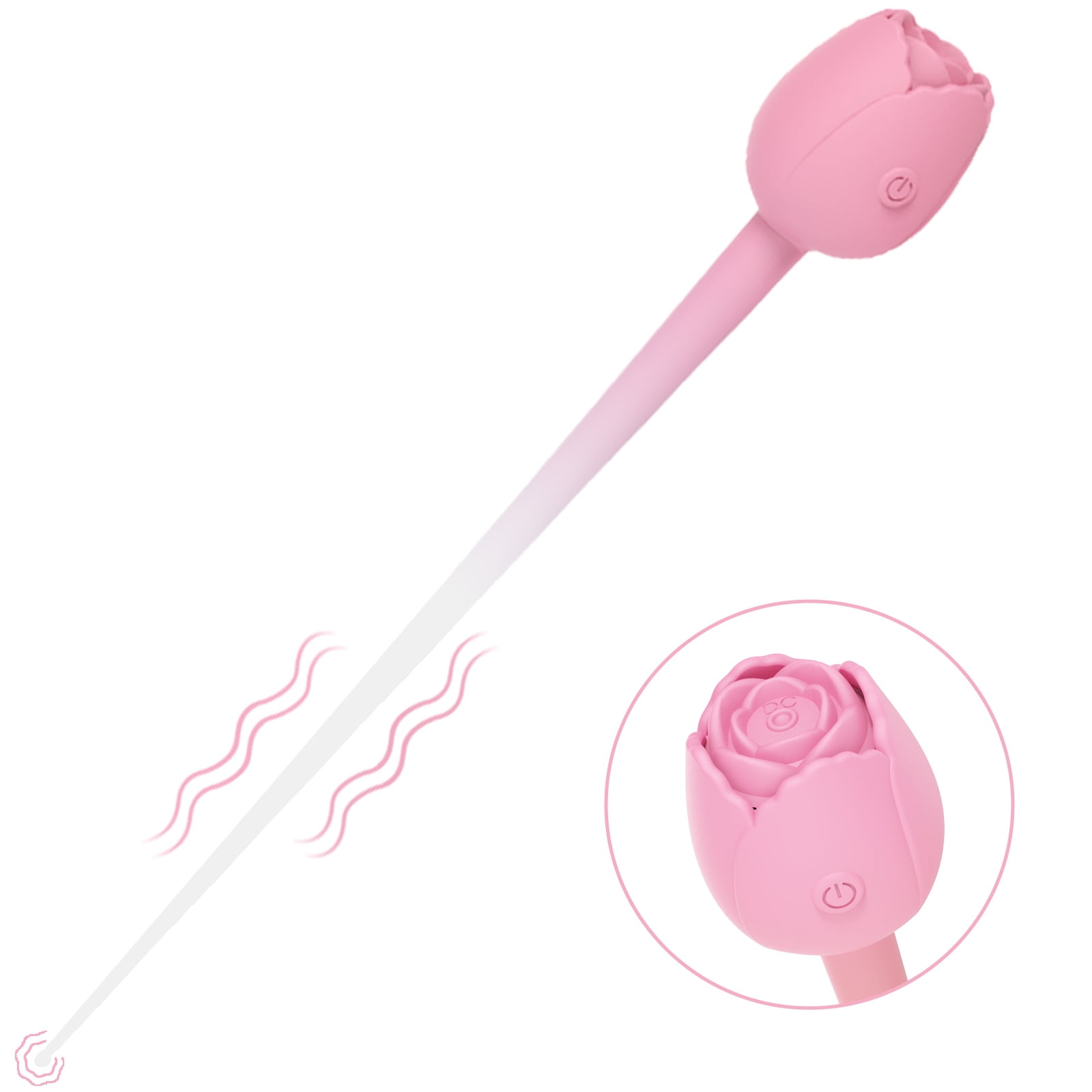 Unisex Mini Rose Clitoral Vibrator with 10 Vibrating Modes, Urethral Vibrator Prostate Massager For Male,Women Adlut Sex Toys for Couple