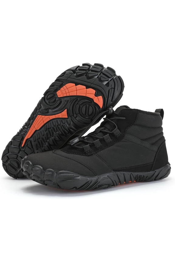 Unisex Minimalist Barefoot Boots for Winter - Waterproof,Fur - Lined, Ideal for Snow Hiking & Barefoot Enthusiasts
