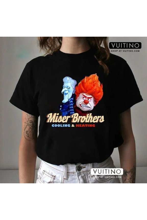Unisex Miser Brothers Heating And Cooling T-shirt, Miser Brothers Christmas, S-5XL, The Basic Shop