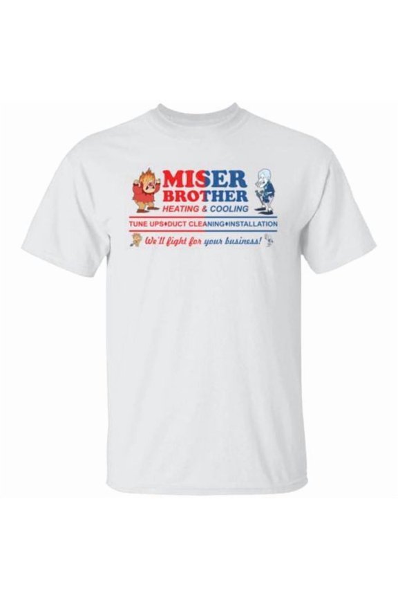 Unisex Miser Brothers Heating And Cooling T-shirt, Miser Brothers Christmas, S-5XL, The Basic Shop