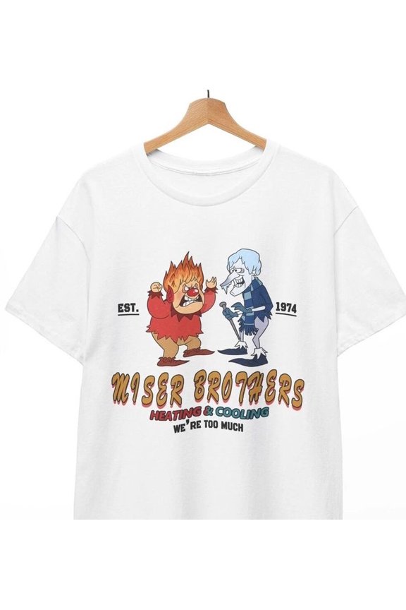 Unisex Miser Brothers Heating And Cooling T-shirt, Miser Brothers Christmas, S-5XL, The Basic Shop