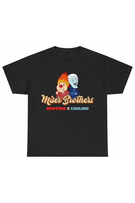 Unisex Miser Brothers Heating And Cooling T-shirt, Miser Brothers Christmas, S-5XL, The Basic Shop