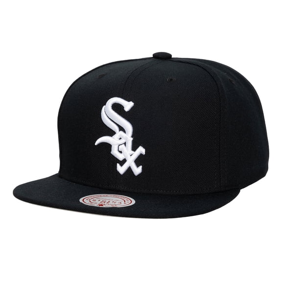 Unisex Mitchell & Ness  Black Chicago White Sox Side Logo Snapback Hat