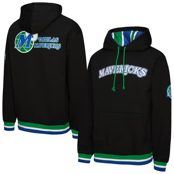 Unisex Mitchell & Ness Black Dallas Mavericks Vintage Heavyweight Hoodie
