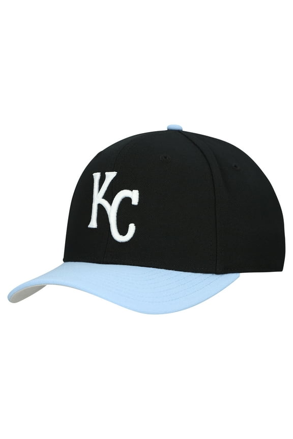 Unisex-Mitchell & Ness Black Kansas City Royals Basic Coop Pro Adjustable Hat