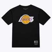 Unisex Mitchell & Ness Black Los Angeles Lakers Hardwood Classics Arch T-Shirt