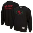 thumbnail image 1 of Unisex Mitchell & Ness Black San Francisco 49ers Black Excellence Collection Icon Pullover Sweatshirt, 1 of 3