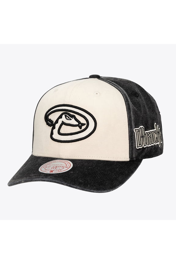 Unisex Mitchell & Ness Cream/Black Arizona Diamondbacks Snow Block Pro Crown Adjustable Hat