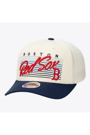Unisex Mitchell & Ness Cream Boston Red Sox Retro Lines Stretch Snapback Hat