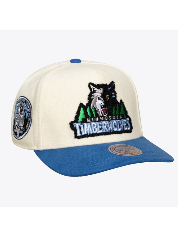 Unisex Mitchell & Ness Cream Minnesota Timberwolves Cream Team Pro Adjustable Hat