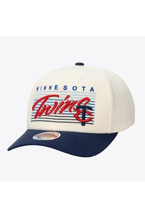 Unisex Mitchell & Ness Cream Minnesota Twins Retro Lines Stretch Snapback Hat