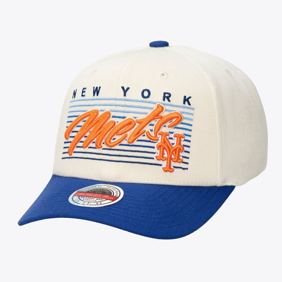 Unisex Mitchell & Ness Cream New York Mets Retro Lines Stretch Snapback Hat