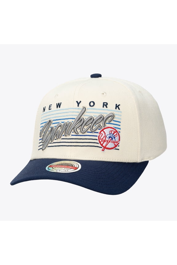 Unisex Mitchell & Ness  Cream New York Yankees Retro Lines Stretch Snapback Hat