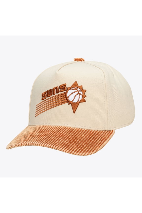 Unisex Mitchell & Ness Cream/Orange Phoenix Suns Faded Pro Snapback Hat