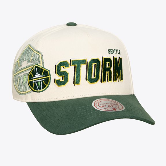 Unisex Mitchell & Ness Cream Seattle Storm Big Time Pro Crown Adjustable Hat