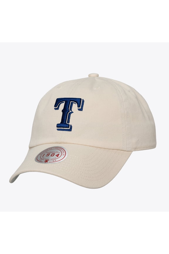 Unisex Mitchell & Ness Cream Texas Rangers Off-Season 1904 Strapback Adjustable Hat