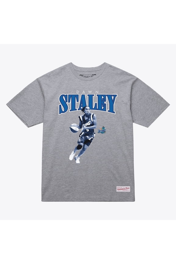 Unisex Mitchell & Ness Dawn Staley Heather Gray Charlotte Sting Player Boyfriend T-Shirt - Court Origins
