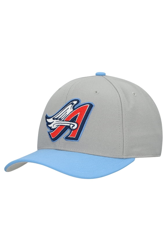 Unisex-Mitchell & Ness Gray Los Angeles Angels Basic Coop Pro Adjustable Hat