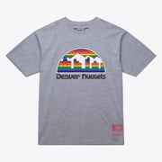Unisex Mitchell & Ness Heather Gray Denver Nuggets Hardwood Classics Arch T-Shirt