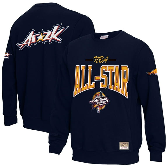 Unisex-Mitchell & Ness Navy 2000 NBA All-Star Game Throwback Pullover Sweatshirt