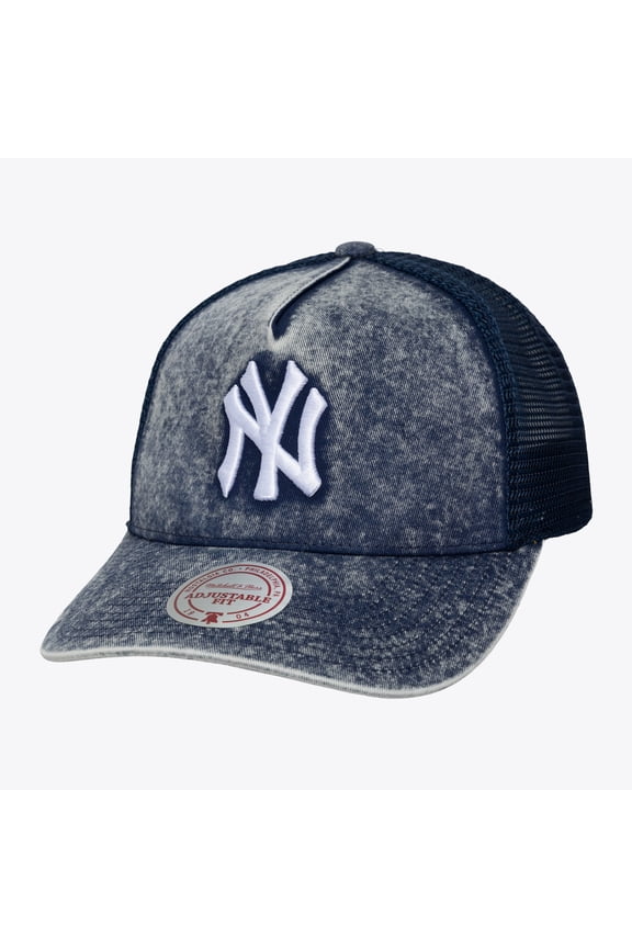 Unisex Mitchell & Ness Navy New York Yankees Gameday Adjustable Trucker Hat