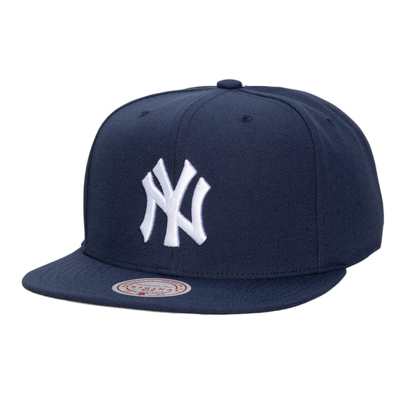 Unisex Mitchell & Ness  Navy New York Yankees Side Logo Snapback Hat
