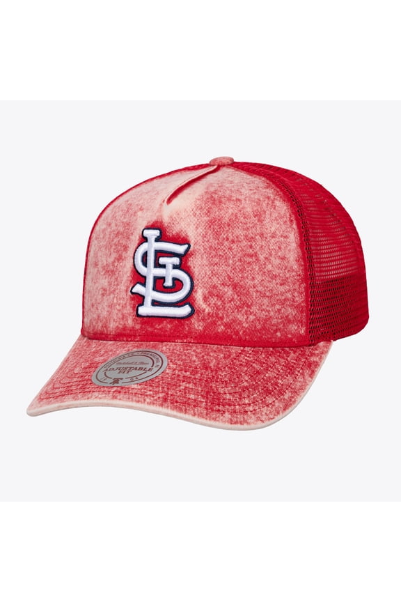 Unisex Mitchell & Ness Red St. Louis Cardinals Gameday Adjustable Trucker Hat