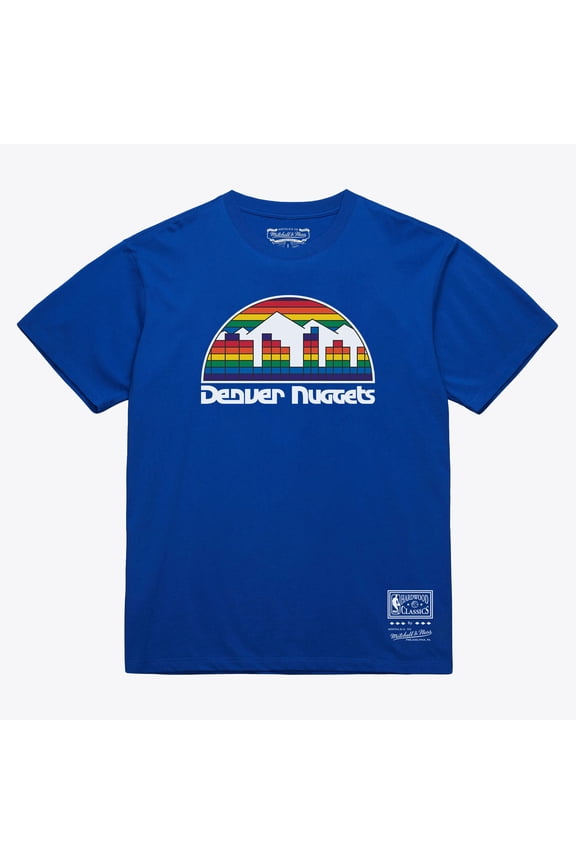 Unisex Mitchell & Ness Royal Denver Nuggets Hardwood Classics Arch T-Shirt