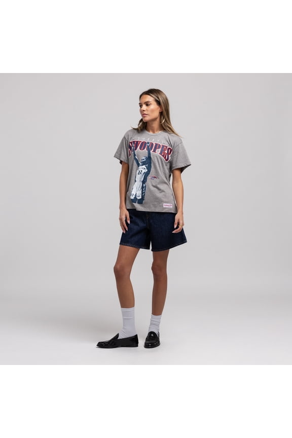Unisex Mitchell & Ness Sheryl Swoopes Heather Gray Houston Comets Court Origins Player Boyfriend T-Shirt