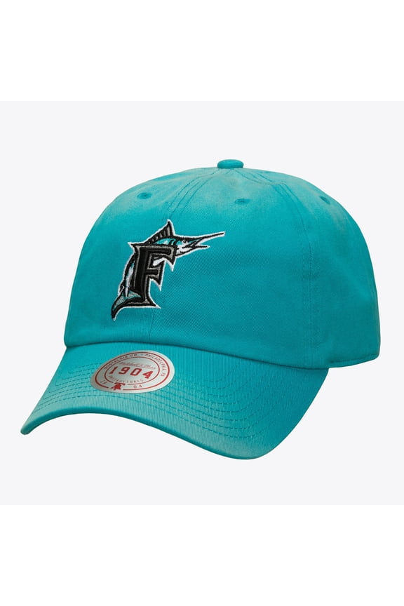 Unisex Mitchell & Ness Teal Florida Marlins 1904 Soft Wash Cooperstown Adjustable Hat