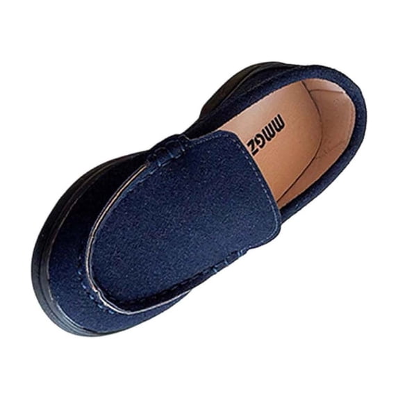 Unisex Moccasin Loafers, Soft Sole Flat Casual Shoes for Big Kids, Slide On School Shoes for 4-12