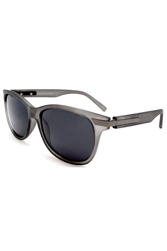 Unisex Modern Classic Polarized Horn Rimmed Sunglasses - The Lady In Red The Man In Grey - Grey