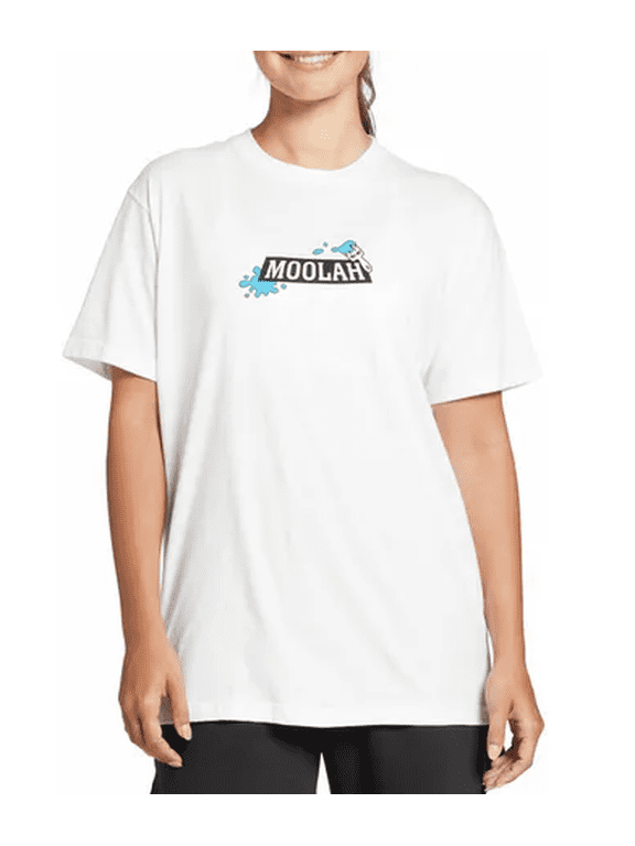 Unisex Moolah Kicks Paint Shop Graphic T-Shirt White X-Small