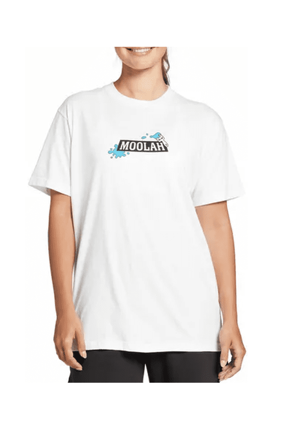 Unisex Moolah Kicks Paint Shop Graphic T-Shirt White X-Small