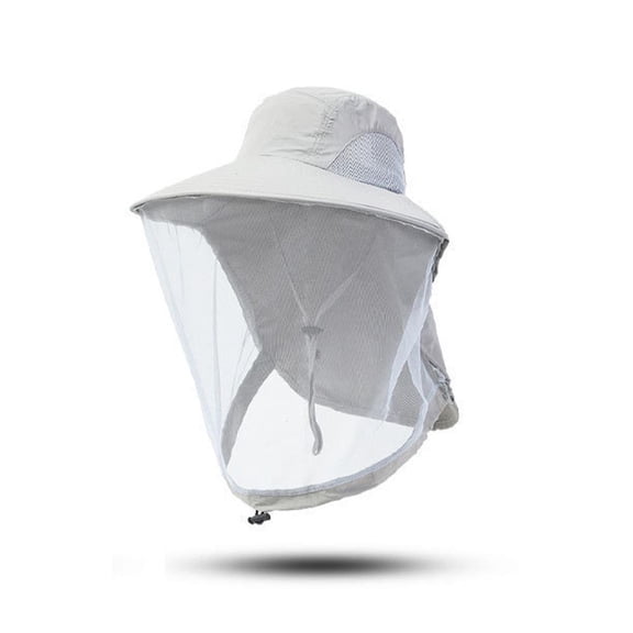 Unisex Mosquito Hat with Hidden Mesh Netting - Insect Protection Fishing Sun Hat for Outdoor Activities